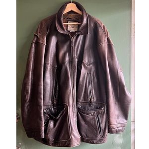 Vintage Banana Republic leather coat Men’s XL
